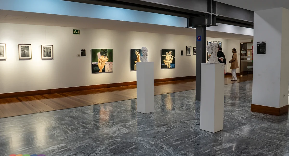 Visitors at the Queer Art exhibition in Madrid, February 2025